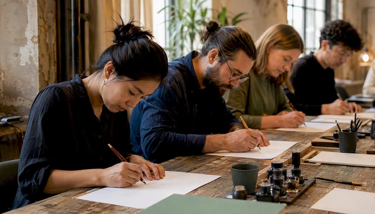 A Kalligraphie Workshop in Berlin Is a Real Team Event